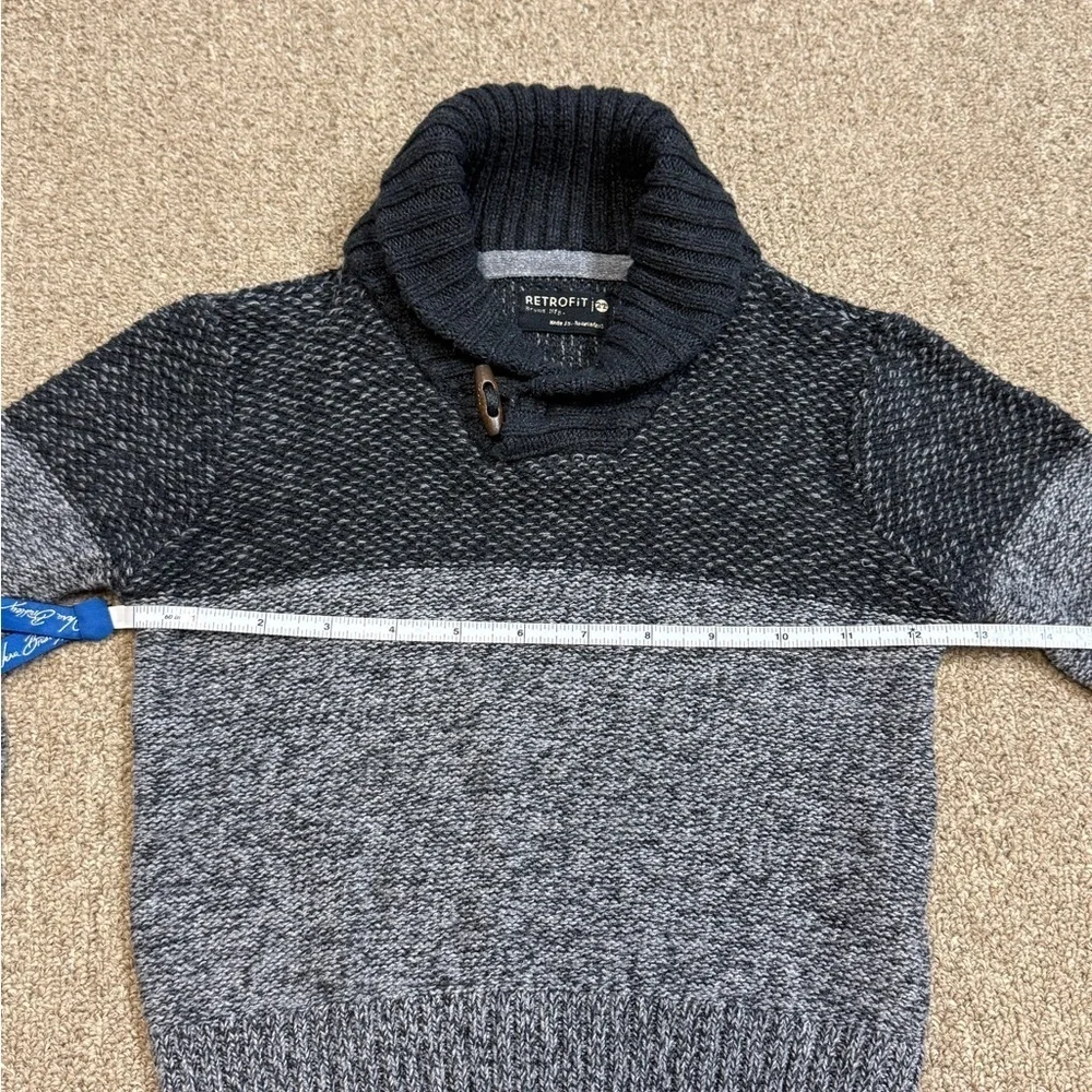 Retrofit: Boy Knit Long Sleeve Gray / Navy Pullover Sweater, Size 2T